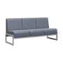 Module MD.D3 (Серая экокожа, серый каркас) Диван трехместный