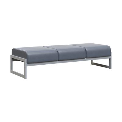 Module MD.В3 (Серая экокожа, серый каркас) Банкетка трехместная