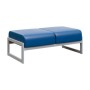 Module MD.B2 (Синяя экокожа, серый каркас) Банкетка двухместная