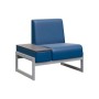 Module MD.D1-ST1 (Синяя экокожа, серый каркас) Диван одноместный со столиком универсальный