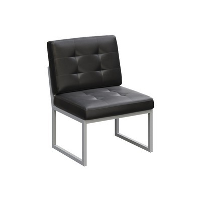 Next NLT.D-1 (Черная экокожа/Серый каркас) Диван одноместный