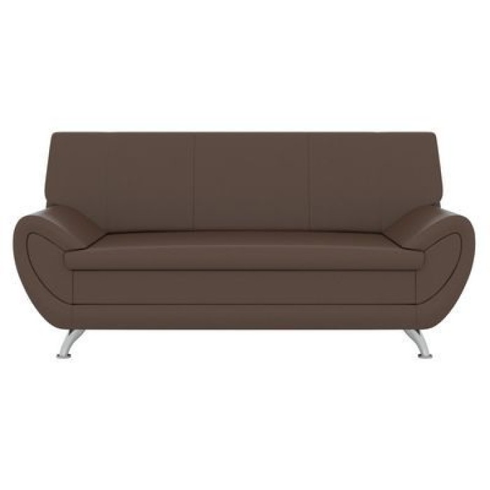 Орион Диван трехместный экокожа, цвет коричневый
