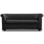 Парламент 3 (Черная экокожа) Диван трехместный