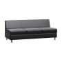 Prime PR.D-3 (Черная экокожа) Диван без подлокотников трехместный