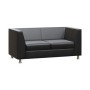 Prime PR.DP-2 (Черная экокожа) Диван с подлокотниками двухместный