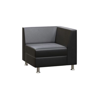 Prime PR.SP-1(L) (Черная экокожа) Секция с подлокотником одноместная левая