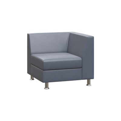 Prime PR.SP-1(L) (Серая экокожа) Секция с подлокотником одноместная левая