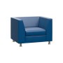 Prime PR.DP-1 (Синяя экокожа) Диван с подлокотниками одноместный