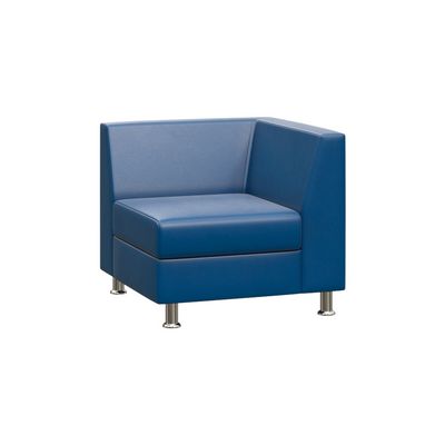 Prime PR.SP-1(L) (Синяя экокожа) Секция с подлокотником одноместная левая