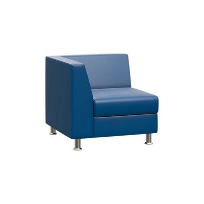 Prime PR.SP-1(R) (Синяя экокожа) Секция с подлокотником одноместная правая