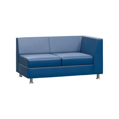 Prime PR.SP-2(L) (Синяя экокожа) Секция с подлокотником двухместная левая