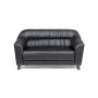 Райт Вуд (черная экокожа) Диван двухместный