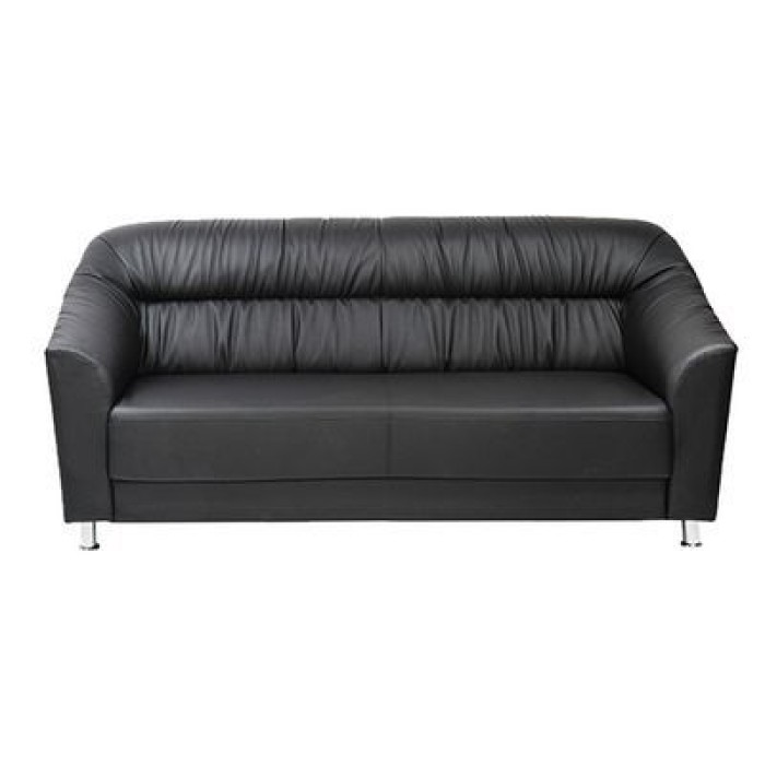 Райт Диван трехместный экокожа, цвет черный