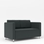 Робин (Черная экокожа) Диван двухместный