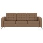 Рольф (коричневая экокожа) Диван трехместный
