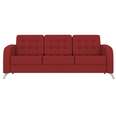 Рольф (красная экокожа) Диван трехместный