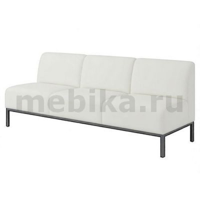 Сигма лайт Д3 Диван 3-х местный в белой экокоже