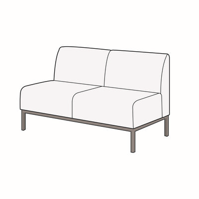 Сигма лайт Д2 (Синяя экокожа) Диван 2-х местный