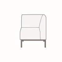 Сигма лайт У90 (Черная экокожа) Модуль угловой