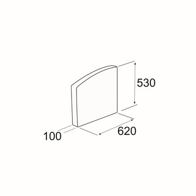 Сигма лайт Пдл (Оранжевая экокожа) Подлокотник