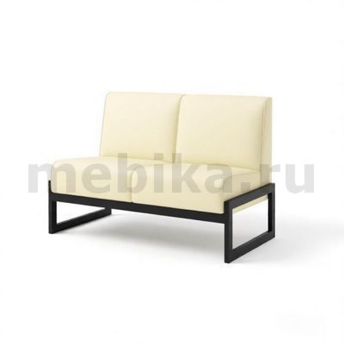Сигма-люкс Д2 Диван 2-х местный в бежевой экокоже