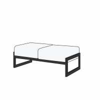 Сигма-люкс Б2 (Бежевая экокожа) Банкета 2-х местная