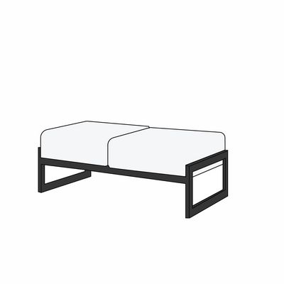 Сигма-люкс Б2 (Зеленая экокожа) Банкета 2-х местная