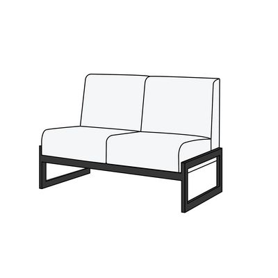 Сигма-люкс Д2 (Оранжевая экокожа) Диван 2-х местный