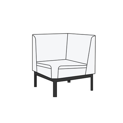 Сигма-люкс У90 (Коричневая экокожа) Модуль угловой