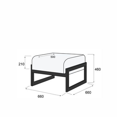 Сигма-люкс Пуф (Белая экокожа) Пуф