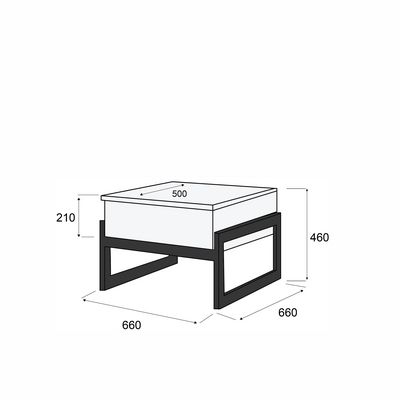 Сигма-люкс Ст (Бежевая экокожа) Столик