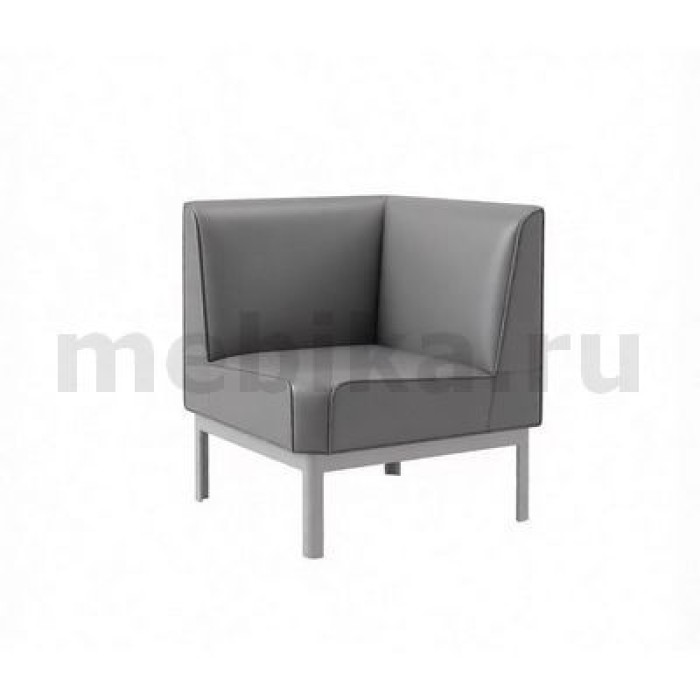 Сигма У90 Модуль угловой в серой экокоже