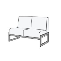 Сигма Д2 (Бежевая экокожа) Диван 2-х местный