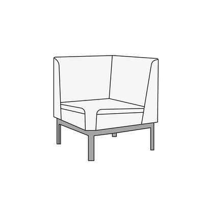 Сигма У90 (Оранжевая экокожа) Модуль угловой