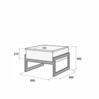 Сигма Ст (Черная экокожа) Столик