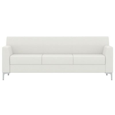 Смарт (белая экокожа) Диван трехместный