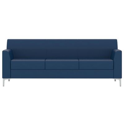 Смарт (синяя экокожа) Диван трехместный