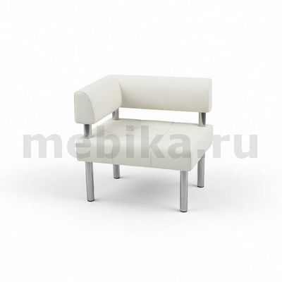 Спринт У90 Модуль угловой в белой экокоже