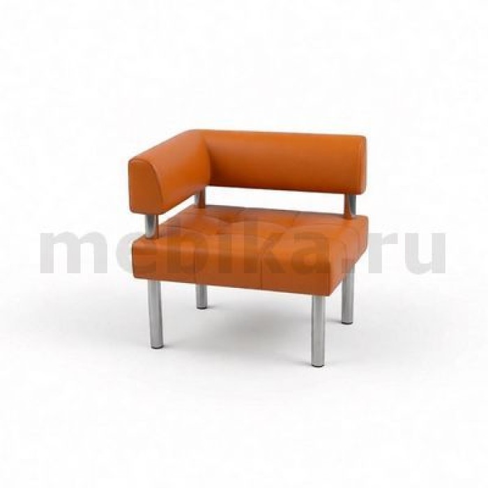 Спринт 1Лев Модуль 1-номест. с левым подлок-ком в оранжевой экокоже