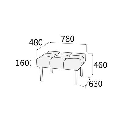Спринт Пуф (Оранжевая экокожа) Пуф