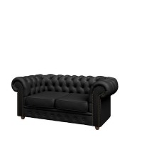 Tudor TUD36720001 (Экокожа черная) Двухместный диван