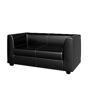 WWD37720001 (Черная экокожа) Двухместный диван
