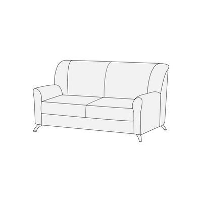 Зевс Д2 (Белая экокожа) Диван 2-х местный 