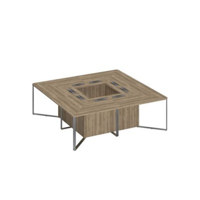 Speech Cube СП 117 ДС ДС ХР (Дуб гладстоун светлый) Стол для переговоров составной