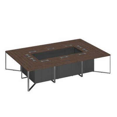 Speech Cube СП 119 ДГ АР ХР (Дуб гладстоун темный/Антрацит премиум) Стол переговорный составной