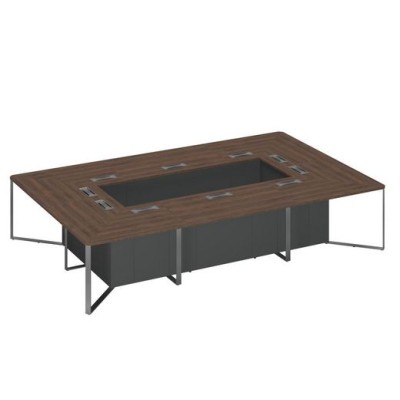 Speech Cube СП 120 ДГ АР ХР (Дуб гладстоун темный/Антрацит премиум) Стол составной для переговоров