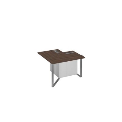 Speech Cube СП 111 ДГ БП ХР (Дуб гладстоун темный/Белый премиум) Секция угловая составного стола для переговоров