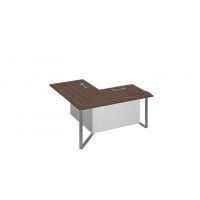 Speech Cube СП 112 ДГ БП ХР (Дуб гладстоун темный/Белый премиум) Секция угловая стола для переговоров составного