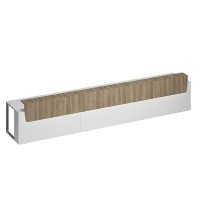 Speech Президиум СП 128 БП ДС ХР (Белый премиум/Дуб гладстоун светлый) Стол президиум