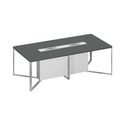Speech СП 102 АР БП БП ХР (Антрацит премиум/Белый премиум) Стол для переговоров составной 2-секционный